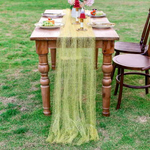 テーブルランナー ヨーロピアン ポリエステル ボイル シアー 薄手 無地 ロング 結婚式 披露宴 宴会 パーティー イベント ウェディング セレモニー 装飾 飾り