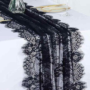 テーブルランナー 高級感 ライトラグジュアリー 北欧風 レース ナイロン素材 長方形 無地 ホワイト ブラック スノーホワイト 結婚式 ウェディング パーティー イベント 飾り付け リビング