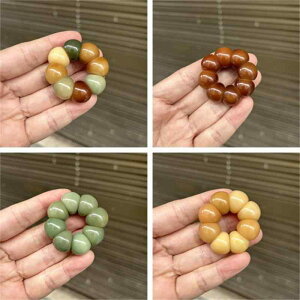 数珠 菩提根 14mm 琥珀 手捻り ブレスレット 指先遊び 素材 ナチュラル かわいい お守り 開運 癒やしアクセサリー 多色 カラフル 個性的な エスニック風