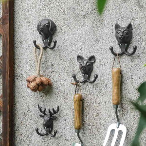 ウォールフック アメリカン レトロ ヴィンテージ風 鋳鉄 アイアン 動物 アニマル 壁掛け コートハンガー 洋服掛け おしゃれ 個性的 バー カフェ 店舗 玄関 インテリア