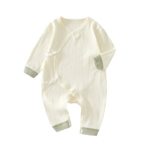 ベビー ロンパース 男女兼用 新生児服 赤ちゃん 長袖 バタフライ 斜めボタン 純綿 コットン 通気性 カバーオール お宮参り 退院着 ねんね着 パジャマ 春秋