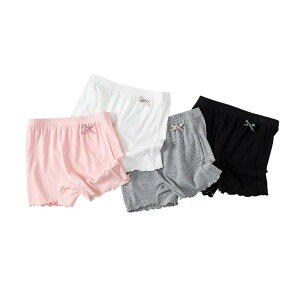 ショートパンツ 女の子 キッズ 綿 コットン インナーパンツ ペチパンツ 薄手 透け防止 下着 小学生 中学生 春夏 普段使い 通学 スポーツ ダンス 肌触り快適 白 グレー 黒 ピンク