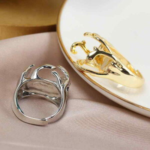 指輪 女性用 バロックパール リング 銅製 金メッキ 色あせ防止 シンプル 厚みのある空枠 DIYパーツ 素材 手芸 ハンドメイド アクセサリー 上品 エレガント デイリー 普段使い