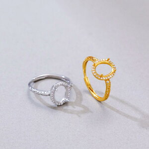 指輪 レディース シルバー ゴールド プラチナカラー 電気メッキ加工 空枠 未装飾 オープンリング サイズ調整可能 フリーサイズ 上品 繊細 エレガント 高見え ファッション オフィス 通勤 普