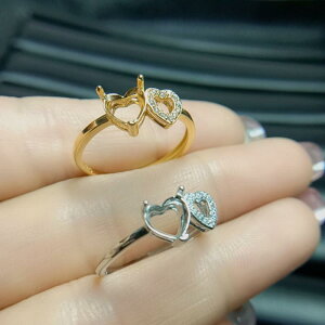 �w�� ���f�B�[�X �V���o�[925 �I�[�v�������O �n�[�g�^ 6x6mm ��g �z���C�g�S�[���h�J���[ �S�[���h�J���[ �ʋ� �f�C���[ �J�W���A�� �t�@�b�V���� ��i