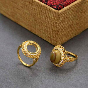 指輪 レディース シルバー 金メッキ ゴールド 卵型ベゼル 空枠 石なし オープンリング フリーサイズ 高級感 エレガント 繊細 ファッション 通勤 オフィス 普段使い リング