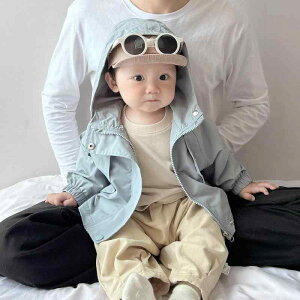 ジャケット ベビー 男の子 春秋 ウインドブレーカー マウンテンパーカー フード付き アウトドア ジップアップ ポリエステル 軽量 ショート丈 韓国 おしゃれ カジュアル 長袖