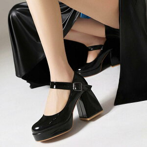 パンプス レディース スクエアトゥ メリージェーン アンクルストラップ 合成皮革 ウェッジヒール ストライプ 切り替え フレンチレトロ エレガント セクシー 春夏 普段使い ピンク ブラック