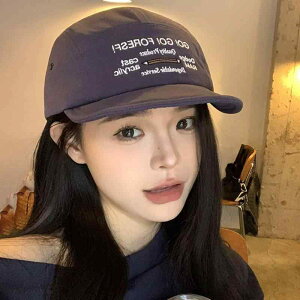 キャップ ユニセックス 和風 ソフト ショートブリム 短いつば 英字刺繍 ロゴ 春夏 薄手 軽量 通気性 ベースボールキャップ カジュアル 普段使い アウトドア UVカット 日よけ 紺 ベージュ カー