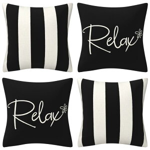 クッションカバー 北欧 スタイル シンプル モダン モノトーン 幾何学模様 ジオメトリック ストライプ 格子柄 英字 リビング ソファ 車内 お昼寝用 背当て インテリア雑貨 ポリエステル プリ