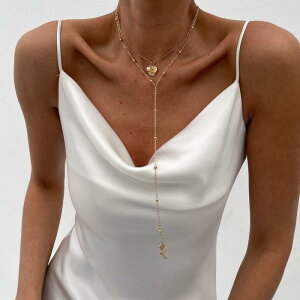 ネックレス レディース ローズ 薔薇 モチーフ 合金 フェイクパール 銅メッキチェーン Y字 鎖骨ネックレス ゴールド シルバー 欧米風 細身 上品 エレガント 高級感 ファッション 通勤 オフィ