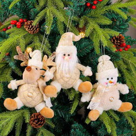 クリスマス オーナメント 光る サンタクロース スノーマン トナカイ 人形 マスコット かわいい 置物 クリスマスツリー飾り ショーウィンドウ ディスプレイ 装飾