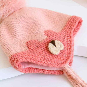 ニット帽 ベビー キッズ 男の子 女の子 かわいい 鼻付き クマ 耳あて付き 防寒 保温 暖かい ポリエステル 秋冬 おしゃれ カジュアル お出かけ 韓国 アニマル スウィート