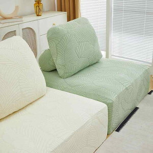 ソファーカバー モジュール ユニット 組合せソファー ブロック型 フルカバー ぴったりフィット ジャカード織り ベロア ポリエステル 爪とぎ防止 保護 植物柄 モダン シンプル 北欧