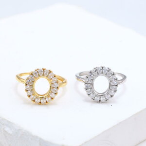 指輪 レディース 楕円 卵型 オーバル フリーサイズ 925シルバー 空枠 台座 電気メッキ加工 重厚感 未装飾 シンプル 上品 高級感 プラチナカラー ゴールドカラー ファッション デイリーユース