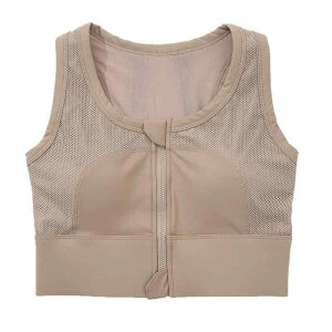 スポーツブラ レディース 女性用 春夏 ハイサポート 高強度 揺れ軽減 バストアップ ノンワイヤー 一体型 フロントジッパー 前開き 吸汗速乾 接触冷感 ランニング フィットネス ヨガ ジム 補