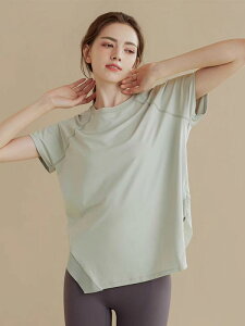 ヨガウェア レディース 女性用 高級感 ゆったり ルーズフィット 着痩せ 細見え スポーツTシャツ 半袖 トップス 通気性 メッシュ ランニング ジョギング フィットネス ジムウェア