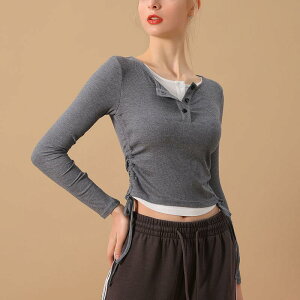 Tシャツ レディース 長袖 タイトフィット トレーニング ヨガ ランニング フィットネス ジム スポーツ 再生繊維 伸縮素材 秋冬 ブルー グレー