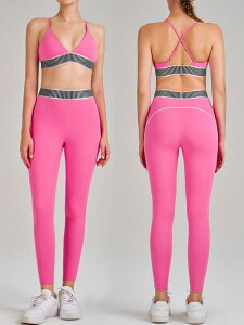 ヨガウェア レディース 上下セット スポーツウェア フィットネスウェア ハイウエスト ヒップアップ お腹引き締め 美背 ブラトップ 吸湿速乾 レギンス ランニング ジム ダンス 春夏秋