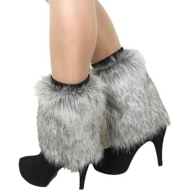 レッグウォーマー レディース 女性用 フェイクファー アクリル 防寒 保温 あったか 足首ウォーマー ブーツカバー ソックスカバー ショート ロング丈 もこもこ ふわふわ 黒 白 秋冬 春 ファッション小物 おしゃれ かわいい カジュアルスタイル