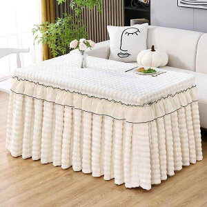 こたつカバー 冬 厚手 ふわふわ ラビット調 電気ヒーター対応 長方形 テーブルクロス フランネル シンプル モダン 昇降テーブル用 高さ調節可能