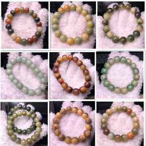 ブレスレット メンズ 男性用 菩提根 数珠 腕輪 民族風 ミルクグレー グリーンマンゴー キャラメル 炭焼き 虎斑 タイガー柄 花模様 花柄 仏教念珠 文玩 お守り ファッション
