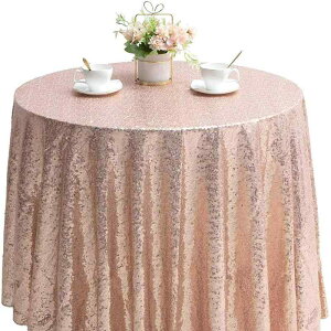 テーブルクロス 欧米風 ホテル 結婚式 ウェディング 宴会 パーティー イベント 装飾 デコレーション 円形 丸型 無地 白 スパンコール グリッター ポリエステル 耐摩耗 防塵