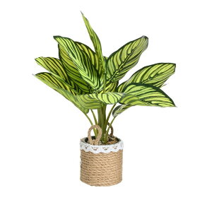 人工観葉植物 高級感 造花 フェイクグリーン ミニ盆栽 おしゃれ リアル 枯れない 手入れ不要 コンパクトサイズ インテリア置物 リビング 玄関 オフィス 店舗飾り 麻縄鉢