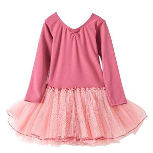 バレエ衣装 キッズ 女の子 女の子 長袖 チュールスカート 練習着 レッスン着 発表会 ダンスドレス 綿素材 プリンセススタイル かわいい 柔らかな肌触り