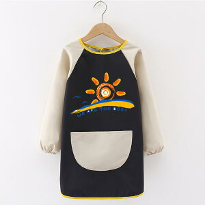 エプロン キッズ 子供用 男の子 女の子 スモック 幼稚園 保育園 お絵描き 美術 習字 書道 遊び着 防水 防汚 撥水 通気性 ポリエステル素材 ピンク ブルー イエロー グリーン グレー