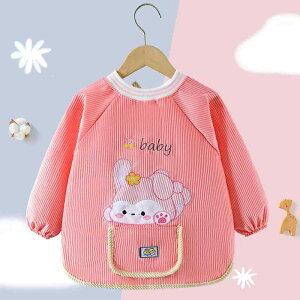 スモック ベビー キッズ 子供用 男の子 女の子 秋冬 防水 撥水加工 長袖 お食事エプロン 遊び着 ポリエステル アニマル柄 キャラクター かわいい 離乳食 保育園 幼稚園