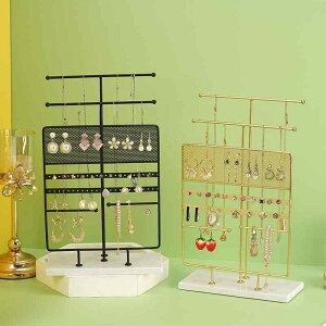 ジュエリースタンド 大理石ベース ピアス イヤリング ネックレス ブレスレット 腕時計 アクセサリー収納 ディスプレイラック 複数掛け 整理 整頓 小物置き おしゃれ インテリア 飾り棚 高級
