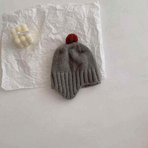 帽子 ベビー キッズ 秋冬 韓国 かわいい ファーポンポン あったか 防寒 ニット帽 耳当て付き イヤーフラップ ワッチキャップ 普段使い おしゃれ カジュアル 合わせやすい つばなし帽 毛糸