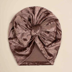 帽子 ベビー キッズ 赤ちゃん 子供用 冬用 防寒 保温 あったか ベロア素材 リボン付き やわらか ソフト 快適な かわいい おしゃれ キュート ニット帽 ビーニー 新生児 乳幼児 幼児向け お出か