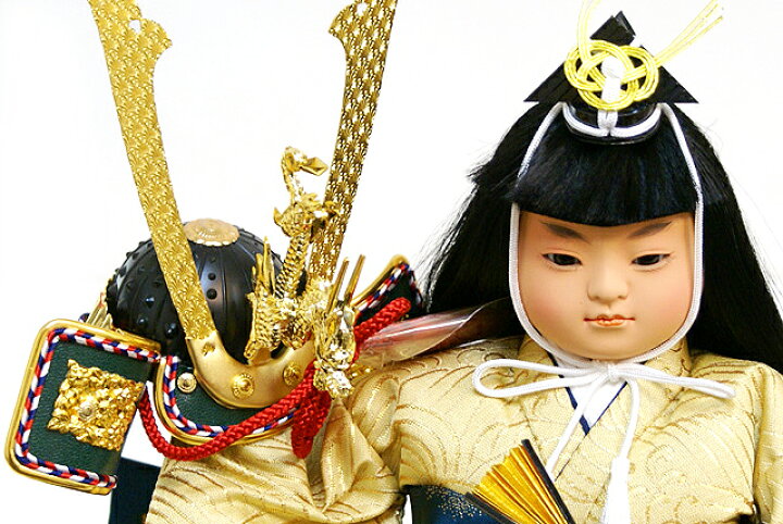 楽天市場】五月人形 久月 ガラスケース飾り 子供大将「風神 兜 差 