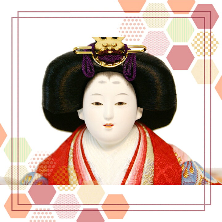 楽天市場】雛人形 久月 三段飾り 幅68cm コンパクト 五人 三人官女 