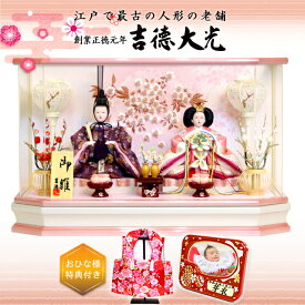 雛人形 吉徳大光 アクリルケース飾り コンパクト 親王 322-981 ningyoya ひな人形 ケース入り 桜竹