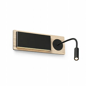 �yFARO�zMOOD Black and wood wall lamp with reader FARO FA20062�y������s�z
