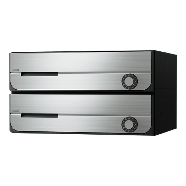 楽天市場】【ナスタ】集合郵便受箱 KS-MB3002PU-2L-S 2戸用静音大型 