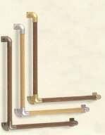 【シロクマ SHIROKUMA 白熊】 室内用補助手すり L形丸棒手すり AG・Mオークφ32 [br-513-b] br513b（数量…