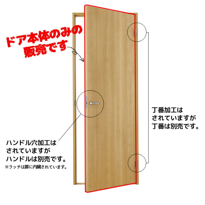 楽天市場】大建工業 イエリア 片開きドア本体【00デザイン 