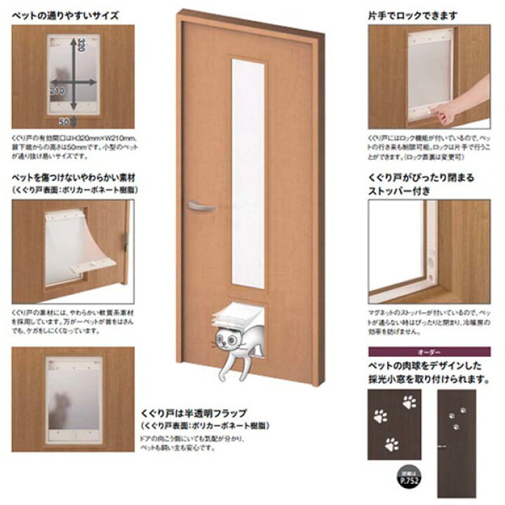 楽天市場 大建工業 Hapia ペットドアセット E8デザイン 固定枠 枠見込み169 154 113 90 扉セット 枠セット 傷防止シートタイプdaiken ダイケン ハピア 機能ドア 室内ドア 建具 犬 猫 お家王国