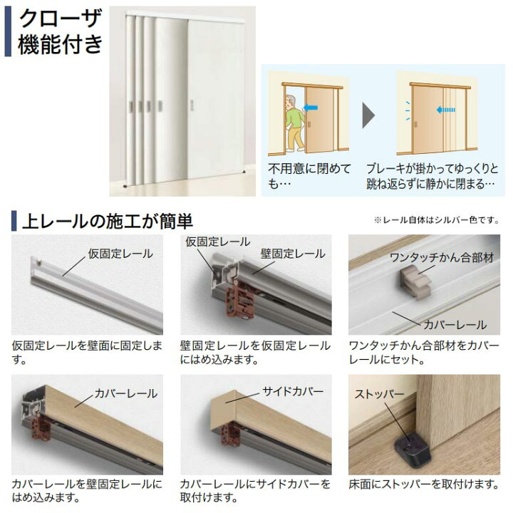 楽天市場】【NODA カナエル】アウトセット上吊り引戸セット【D-44型】7 
