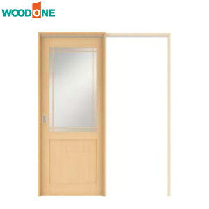 【法人様宛送料無料(※一部地域除く)】WOODONE(ウッドワン) ドレタス 片引き戸(上吊りタイプ)【デザインB-DJ】扉+引手+枠のセット