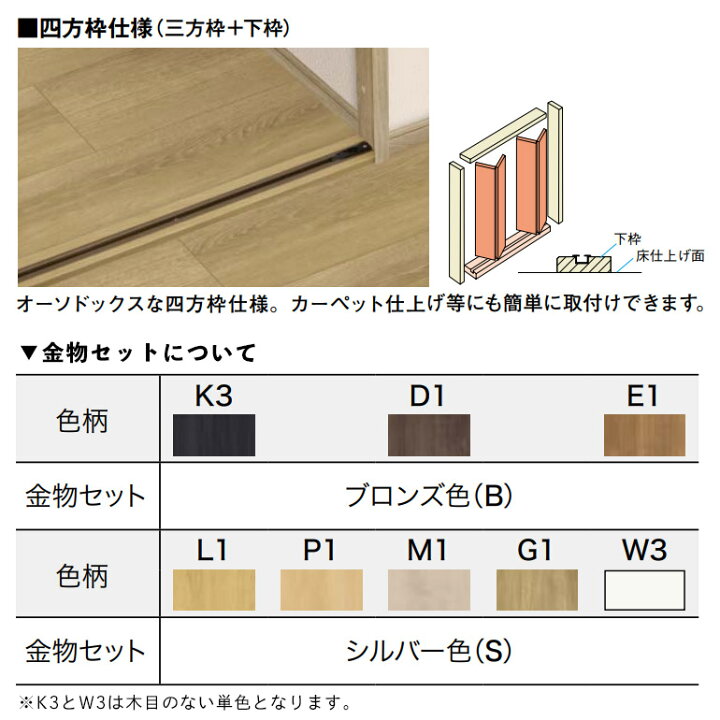 楽天市場】ノダ カナエル クローゼット 固定枠・四方枠 ピボット・フル 