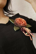 ビーズ刺繍のコサージュ（タイシルク） 雑貨 プレゼント アジアン クリスマス レディース エスニック【雑…