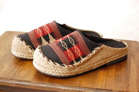 タイ ナガ族手織り布のサボ 22cm プレゼント アジアン 母の日 靴 エスニック 春夏ギフト レディース ファッション