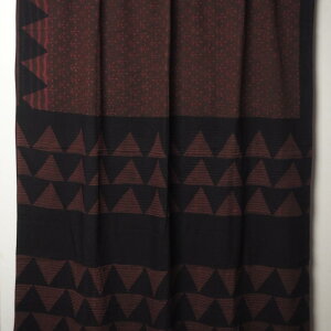 インド 更紗 コットン 生地 サリー 幾何学模様 草花 茶系 服生地 プレゼント アジアン クリスマス インド更紗 エスニック インテリア