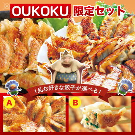 【送料無料】OUKOKU限定セット！＜選べる餃子付き＞黒豚生餃子に工場直売生餃子、ほか1つ選べる！★国産野菜100％使用（ぎょうざ、ギョーザ、ギョウザ、おいしい、人気） 餃子 セット 新築祝 開店祝 内祝 出産祝
