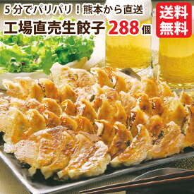 【送料無料】 お徳用 餃子 セット 業務用 工場直売生餃子 6セット（24個×12パック） 冷凍餃子 288個入り！[餃子の王国]